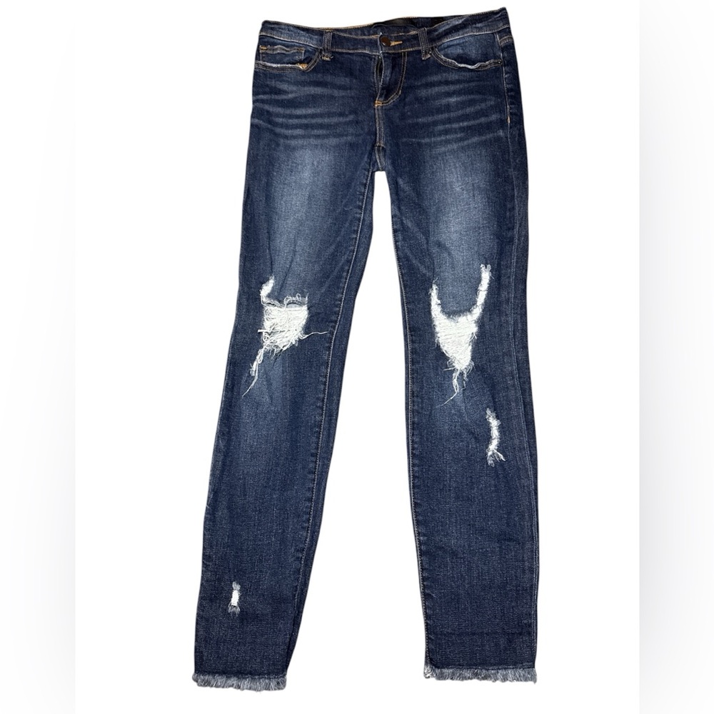 SP Black Label Dark Blue Distressed Skinny Jeans